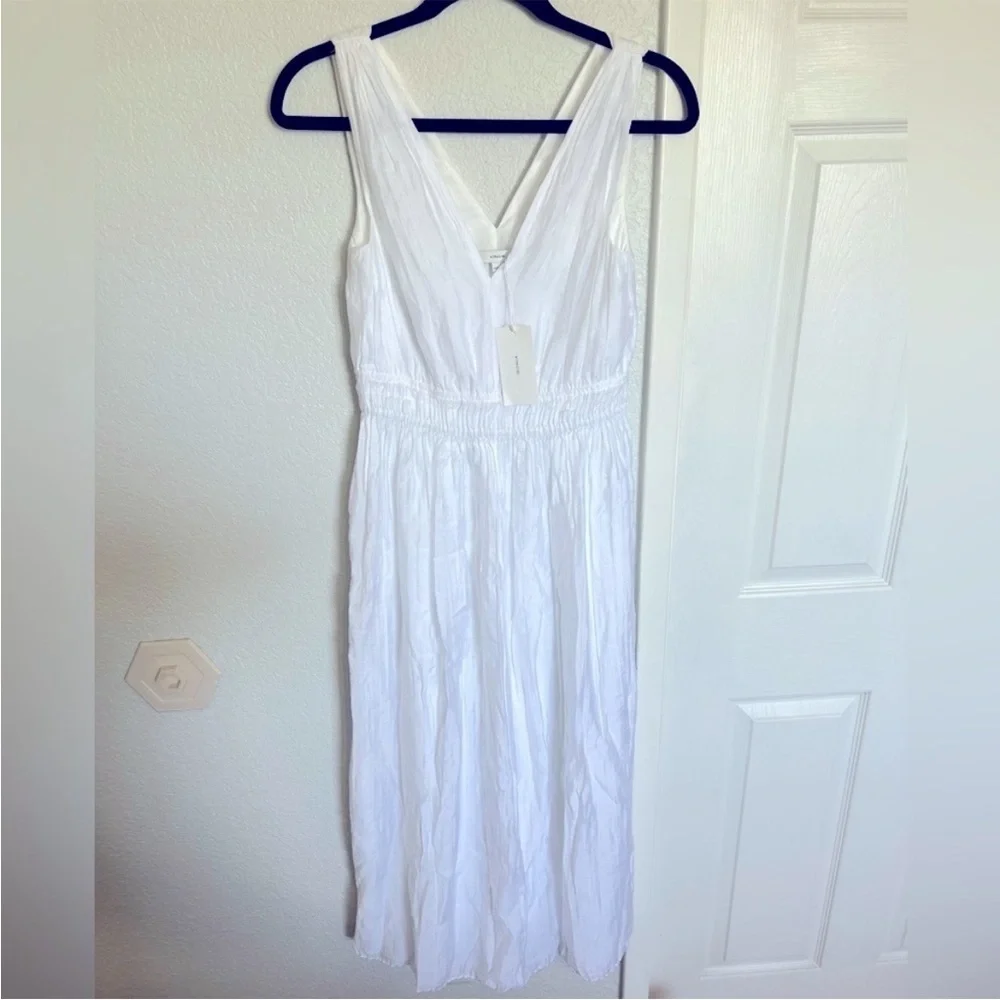 Vince Pleated Double V-Neck Dress - Picture 4 of 10